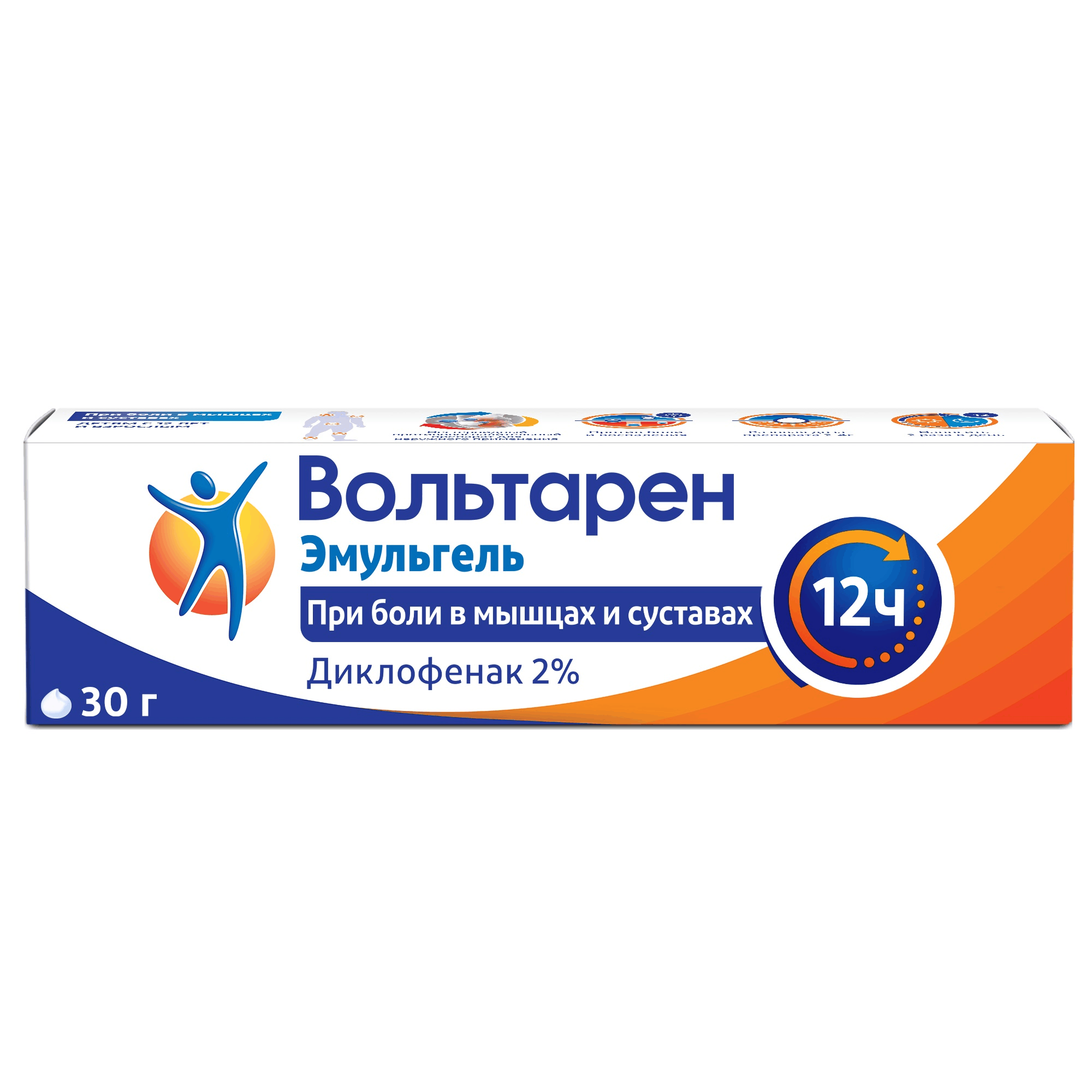 ВОЛЬТАРЕН ЭМУЛЬГЕЛЬ ГЕЛЬ Д/НАРУЖ. ПРИМ. 2% ТУБА 30Г