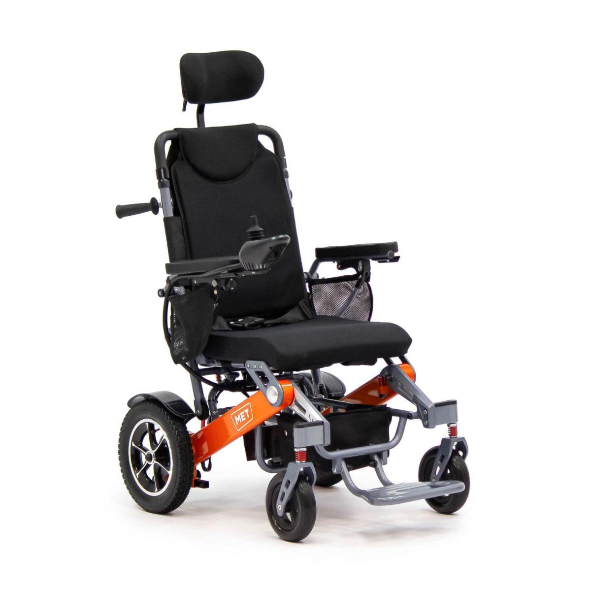 MET COMPACT PLUS КРЕСЛО-КОЛЯСКА С ЭЛЕКТРОПРИВОДОМ, ЛЁГКАЯ, КОМФОРТНАЯ, СКЛАДНАЯ МОДЕЛЬ С ПУЛЬТОМ, ОТКИДНАЯ СПИНКА (СЕРИЯ/АРТИКУЛ 20699)