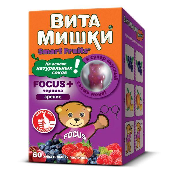 ВИТАМИШКИ ФОКУС + ЧЕРНИКА ПАСТИЛКИ ЖЕВ. №60