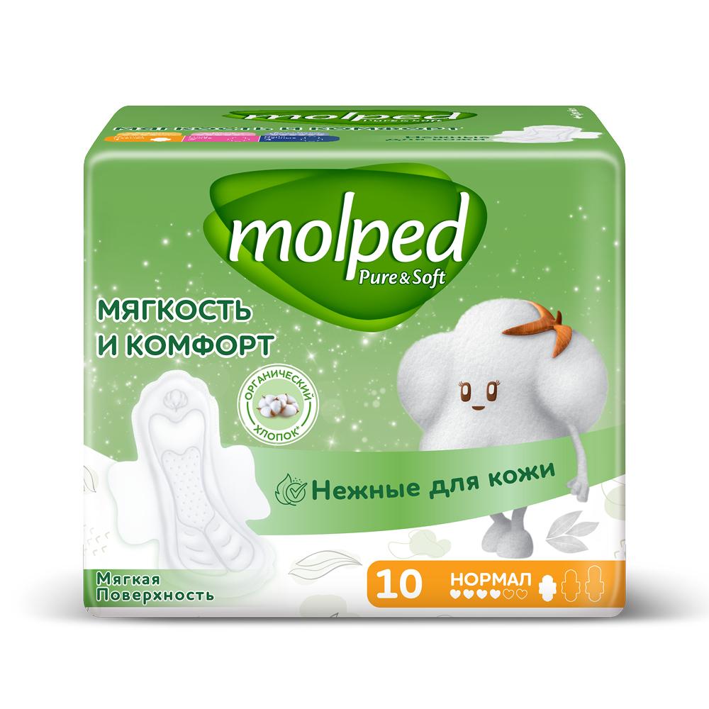 MOLPED PURE SOFT ПРОКЛАДКИ УЛЬТРАТОНКИЕ НОРМАЛ С КРЫЛЫШКАМИ №10