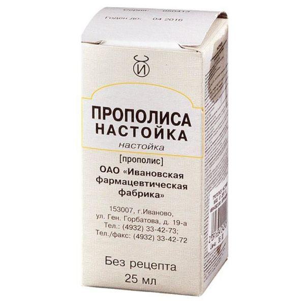 ПРОПОЛИСА НАСТОЙКА ФЛ. 25МЛ ИВАНОВСКАЯ ФФ