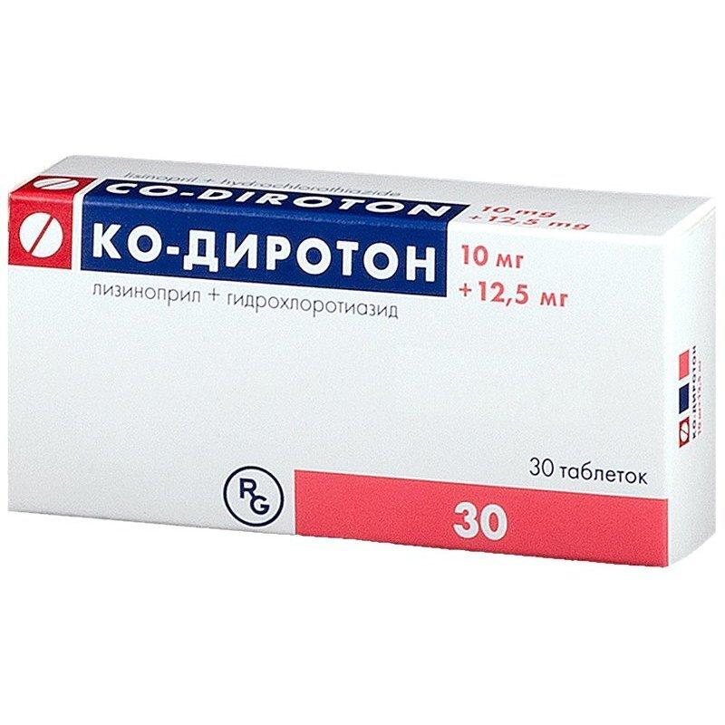 КО-ДИРОТОН ТАБЛ. 12,5МГ+10МГ №30