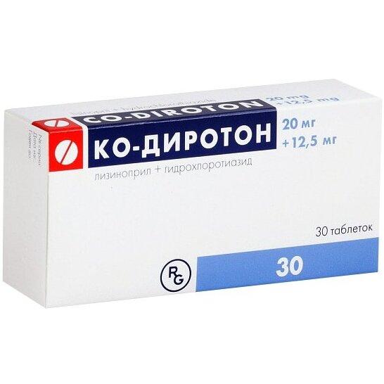 КО-ДИРОТОН ТАБЛ. 12,5МГ+20МГ №30