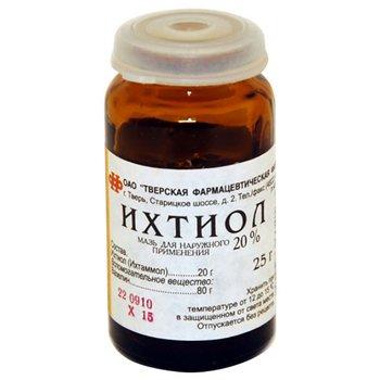 ИХТИОЛ МАЗЬ Д/НАРУЖ. ПРИМ. 20% БАНКА 25Г ТВЕРСКАЯ ФФ