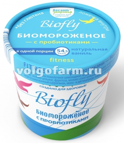 БИОМОРОЖЕНОЕ BIOFLY FITNESS МОЛОЧНОЕ ВАНИЛЬНОЕ 45Г