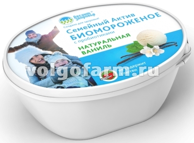 БИОМОРОЖЕНОЕ СЕМЕЙНЫЙ АКТИВ СЛИВОЧНОЕ ВАНИЛЬНОЕ 450Г