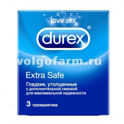 ДЮРЕКС ПРЕЗЕРВАТИВЫ EXTRA SAFE №3