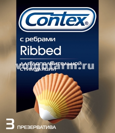 КОНТЕКС ПРЕЗЕРВАТИВЫ RIBBED РЕБРИСТЫЕ №3