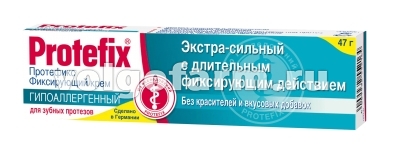 ПРОТЕФИКС КРЕМ ФИКСИРУЮЩИЙ ДЛЯ ЗУБНЫХ ПРОТЕЗОВ ГИПОАЛЛЕРГЕННЫЙ 40МЛ