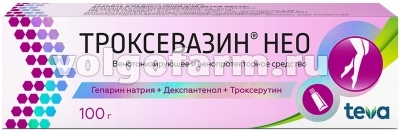 ТРОКСЕВАЗИН НЕО ГЕЛЬ Д/НАРУЖ. ПРИМ. ТУБА 100Г