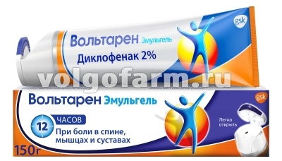 ВОЛЬТАРЕН ЭМУЛЬГЕЛЬ ГЕЛЬ Д/НАРУЖ. ПРИМ. 2% ТУБА 150Г КРЫШКА С ОТКИДЫВАЮЩИМСЯ ВЕРХОМ