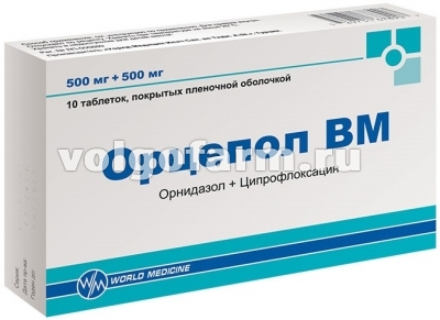 ОРЦЕПОЛ ВМ ТАБЛ. П/ПЛЕН/ОБ. 500МГ+500МГ №10