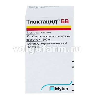 ТИОКТАЦИД БВ ТАБЛ. П/ПЛЕН/ОБ. 600МГ №30