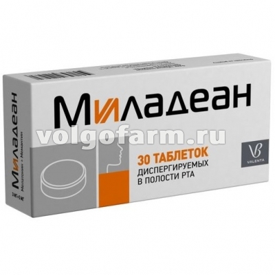 МИЛАДЕАН ТАБЛ. ДИСПЕРГ. В ПОЛОСТИ РТА 3МГ+5МГ №30