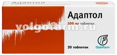 АДАПТОЛ ТАБЛ. 500МГ №20