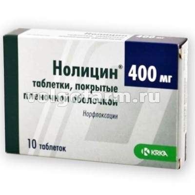 НОЛИЦИН ТАБЛ. П/ПЛЕН/ОБ. 400МГ №10