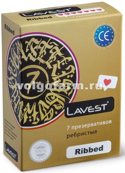 LAVEST ПРЕЗЕРВАТИВЫ RIBBED №7