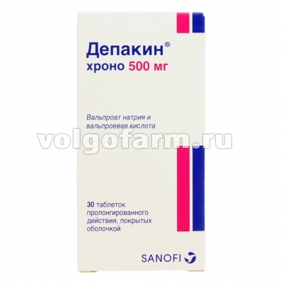 ДЕПАКИН ХРОНО ТАБЛ. ПРОЛОНГ. П/О 500МГ №30