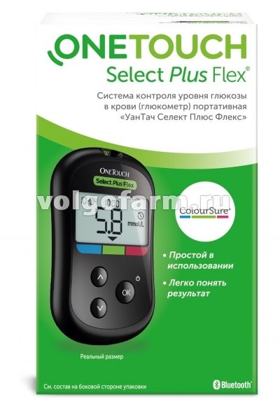 ONE TOUCH SELECT PLUS FLEX ГЛЮКОМЕТР ВАРИАНТ 3 /БЕЗ ТЕСТ-ПОЛОСОК/