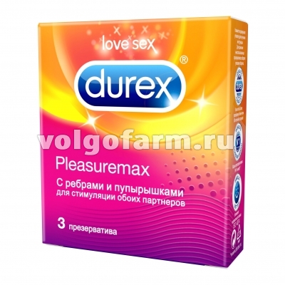 ДЮРЕКС ПРЕЗЕРВАТИВЫ PLEASUREMAX №3